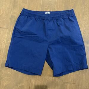 Old Navy‎ Swim Trunks Men Size Large Hyper Blue Hybrid Shorts Poolside 8” Inseam